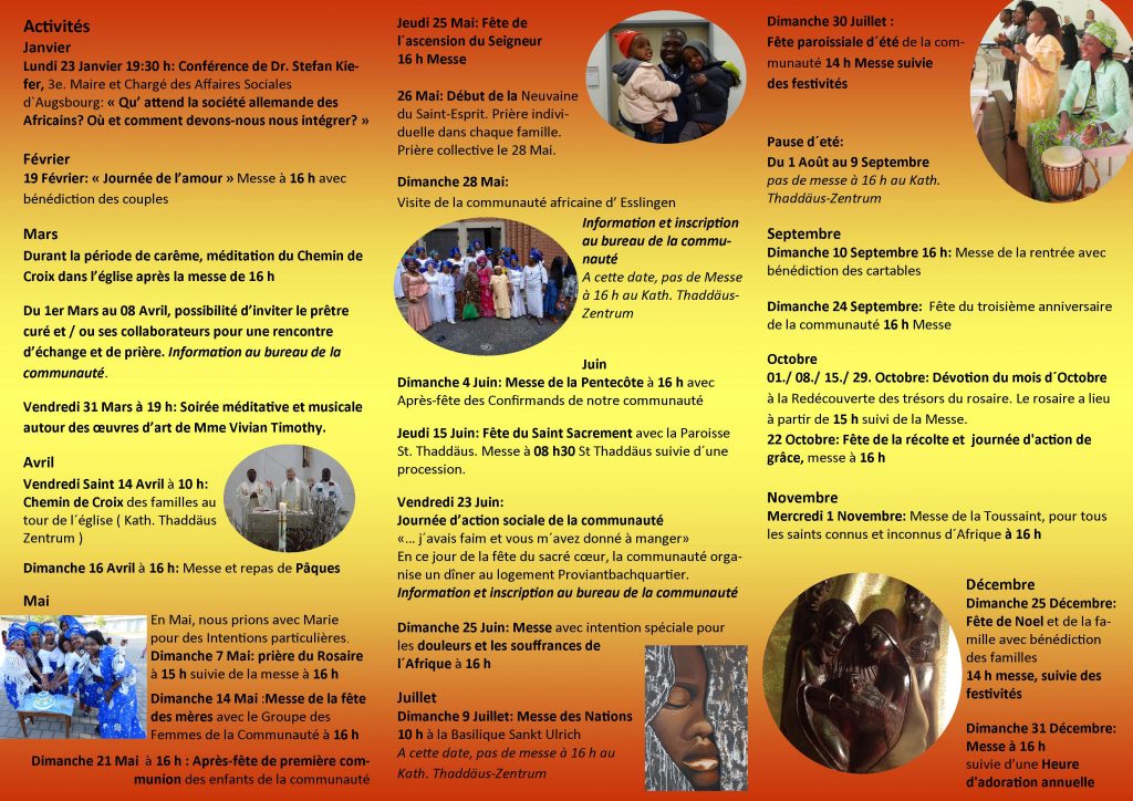 Programm Afrikanische Gemeinde - französisch 2017 II